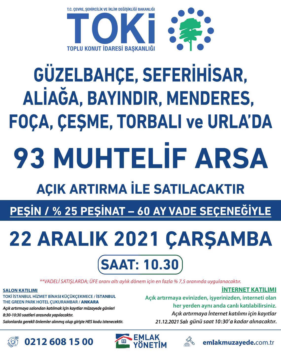 TOKİ'den İzmir'de Arsa Satış İlanı! 5 Yıllık Ödeme Planıyla Taksitle Arsa Yatırımı