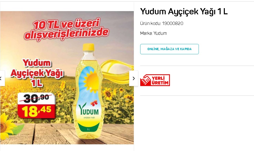En Ucuz Ayçiçek Yağı Satış Fiyatı Savaşı Kızıştı! A101 30 Liralık Yudum 1 LT Ayçiçek Yağını 18 Liraya Satıyor