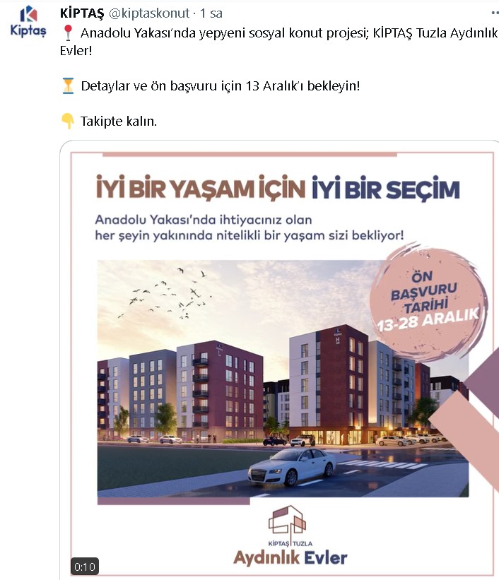 KİPTAŞ'tan İstanbul'a Yeni Ucuz Konut Müjdesi! KİPTAŞ Tuzla Aydınlık Evler Projesi Ön Başvuru Başlıyor