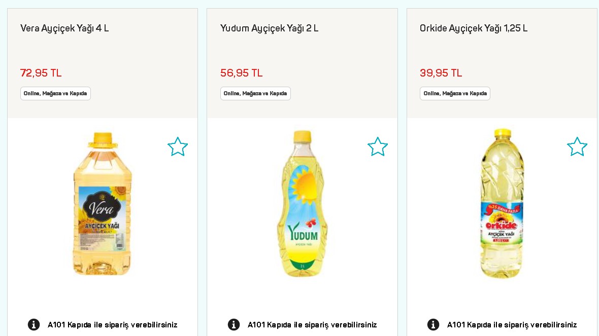 En Ucuz Ayçiçek Yağı Satış Fiyatı Savaşı Kızıştı! A101 30 Liralık Yudum 1 LT Ayçiçek Yağını 18 Liraya Satıyor