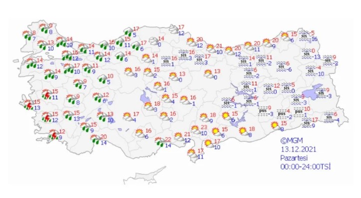 26 İlde Alarm! Meteoroloji Genel Müdürlüğü Sağanak Yağış ve Kar Uyarısı Yapılan İller Belli Oldu