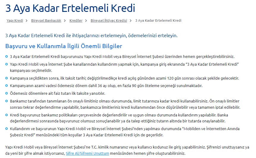 Yapı Kredi Yılbaşı Kredisi Kampanyası Başladı! Günde 32 TL Taksitle 3 Ay Ertelemeli 20 Bin TL Kredi