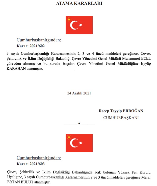 Cumhurbaşkanı Erdoğan'dan 25 Aralık Tarihli Atama Kararnamesi: 5 Bakanlıkta Kritik Görev Değişimleri