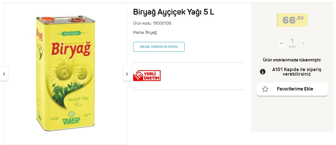 A101'den Akın Ettiren Kampanya! 5 LT Ayçiçek Yağını 66.50 TL'ye Sattı İlgi Çok Olunca Bir İndirim Daha Geldi