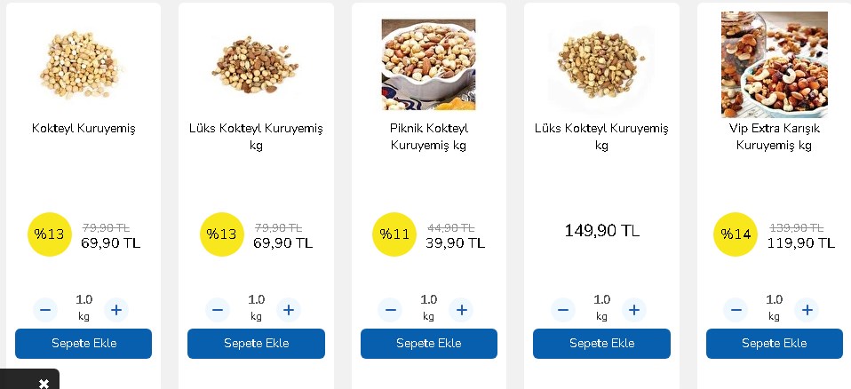 Yılbaşı Sofrasının Tadı Kaçtı!  Migros, Carrefour, A101, ŞOK Kuruyemiş Fiyatları Cep Yakıyor!