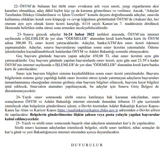 Adalet Bakanlığı Personel Alımı Yapacak! 550 Personel Başvuruları Ne Zaman Başlayacak?