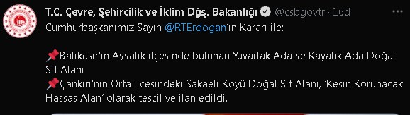 Bakanlık Duyurdu, Resmi Gazete'de Yayımlandı! 2 Bölge Kesin Korunacak Hassas Alan İlan Edildi