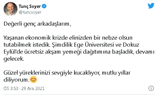 Tunç Soyer Öğrencilere Müjdeyi Verdi! Üniversitelerde Ücretsiz Dağıtılacak!