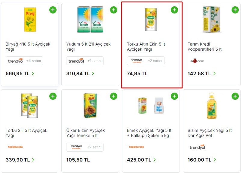 Ayçiçek Yağına Dev İndirim Torku'dan Geldi! En Ucuz Torku Altın Ekin 5 LT Teneke Ayçiçek Yağı Fiyatı 74.95 TL Oldu