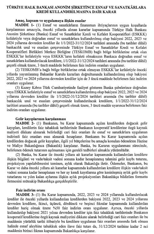 Son Dakika: Cumhurbaşkanı Erdoğan İmzaladı, Faizsiz Kredi Müjdesi Resmi Gazete'de Yayımlandı! Halkbank Esnaf Kredisi