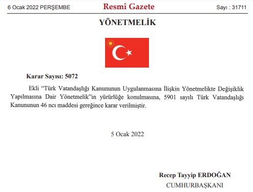 Son Dakika: Türk Vatandaşlığı Kanunu Değişti! Ev Alan Yabancıya Vatandaşlık İçin 2022 Koşulları Belirlendi