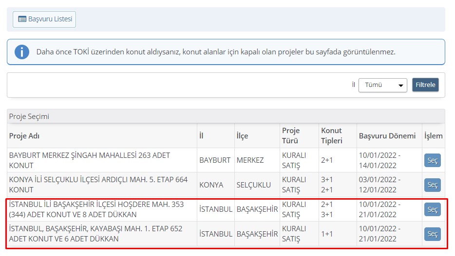 TOKİ Başakşehir Hoşdere Başvuruları Başladı! e-Devlet Başvuru Nasıl Yapılır?