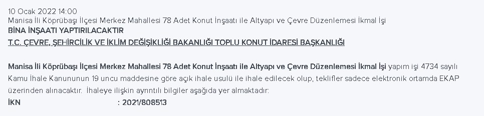 TOKİ Manisa Projesi İçin Düğmeye Bastı! 78 Konut İnşa Edilecek