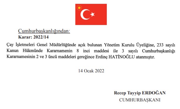 15 Ocak Tarihli Atama Kararnamesi Resmi Gazete'de Yayımlandı! İşte Görevden Alınan ve Yeni Atanan İsimler