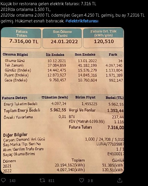 Elektrik Faturalarının Yüksekliğine Sosyal Medyadan Tepki Yağdı: On binlerce Kişi Faturalarını Paylaştı!