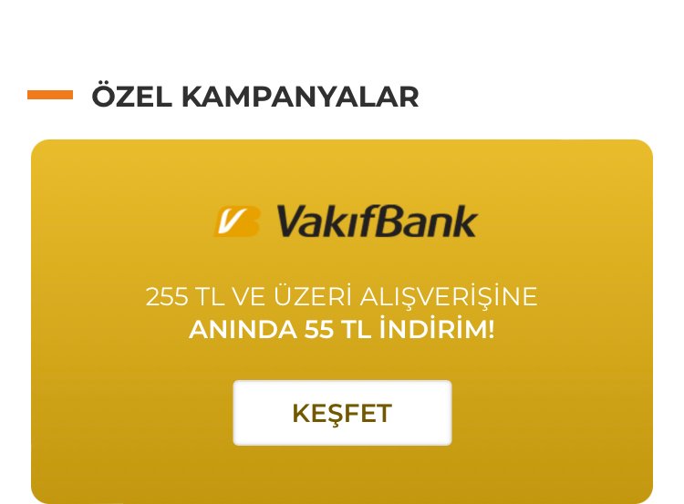 Vakıfbank Trendyol Alışverişlerine 55 TL Hediye Veriyor!