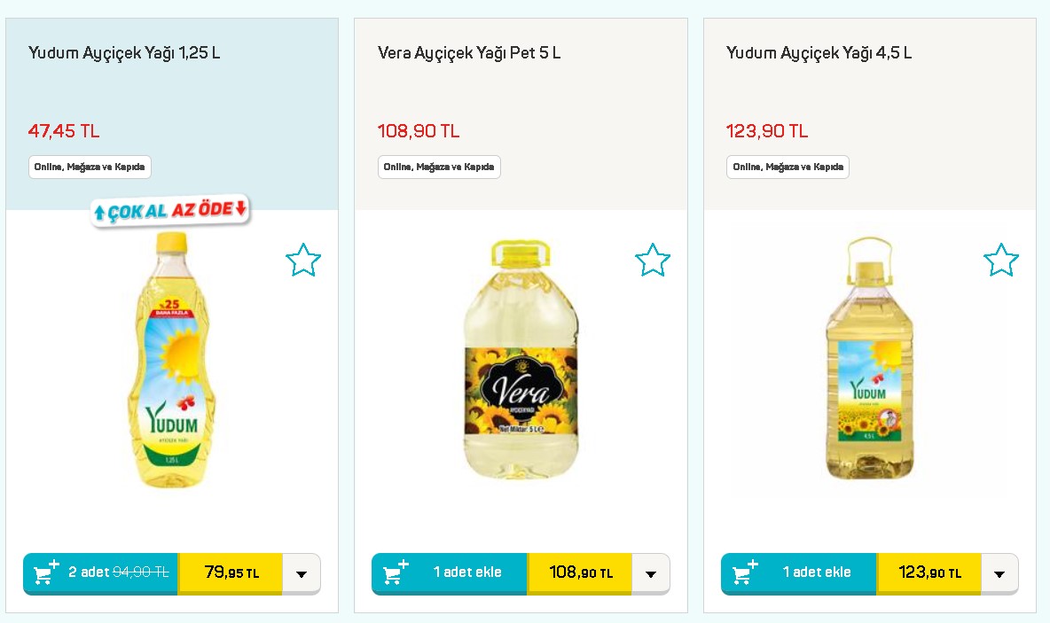 Market Fiyatları Karşılaştırma: ŞOK, BİM, A101, Migros, Carrefour 5 LT En Ucuz Ayçiçek Yağı Hangi Markette, Nerede?