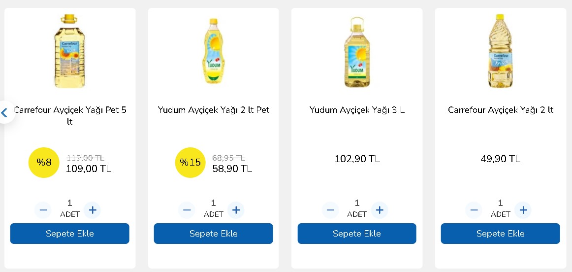 Market Fiyatları Karşılaştırma: ŞOK, BİM, A101, Migros, Carrefour 5 LT En Ucuz Ayçiçek Yağı Hangi Markette, Nerede?