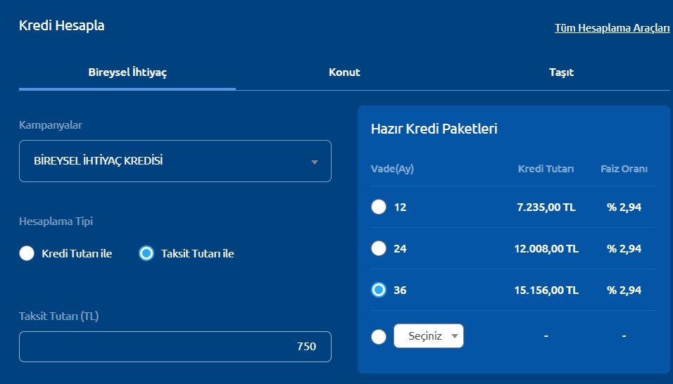 Yapı Kredi Bankası Ayda 750 TL Taksitle 12 Ay, 24 Ay, 36 Ay Vadelerde Ne Kadar İhtiyaç Kredisi Veriyor!