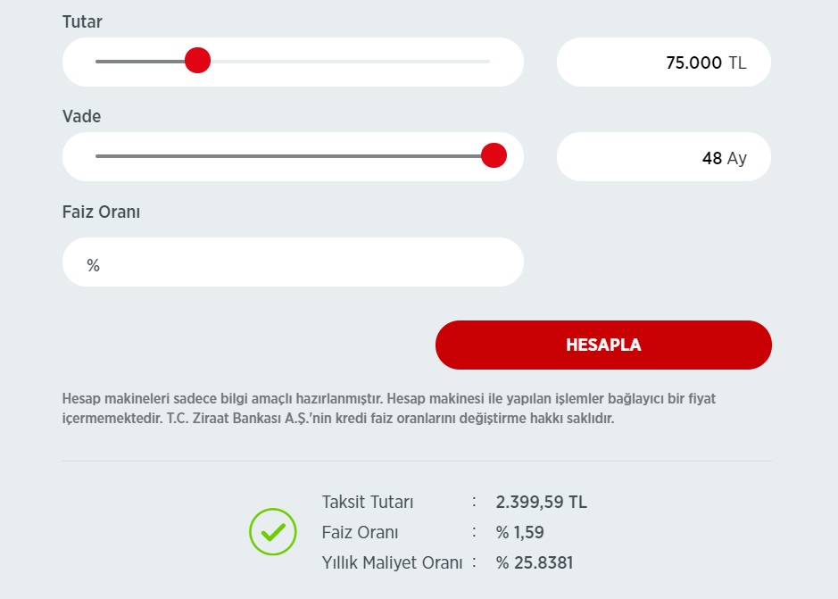 Ayakları Yerden Kesen Kampanya! Ziraat Bankası 75 Bin TL Taşıt Kredisi İçin Kaç TL Taksit İstiyor?