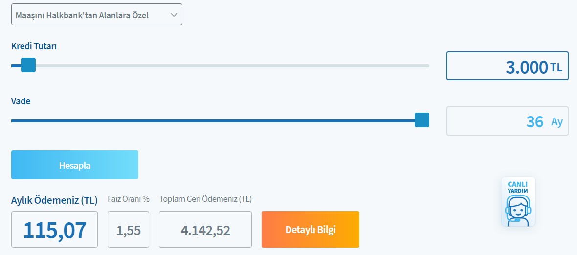 Halkbank 3000 TL Para Desteği Veriyor! 3 Sonra Ayda 115 Lirayla Kapatılacak