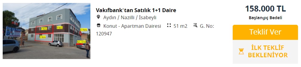 Yeni Kelepir Konutlar Satışa Çıktı! Vakıfbank 1+1, 2+1, 3+1 Konutları 145 Bin TL'den Başlayan Fiyatlarla Satıyor!