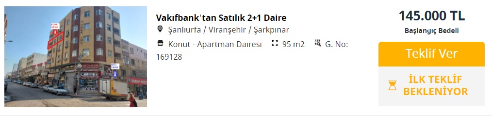 Yeni Kelepir Konutlar Satışa Çıktı! Vakıfbank 1+1, 2+1, 3+1 Konutları 145 Bin TL'den Başlayan Fiyatlarla Satıyor!