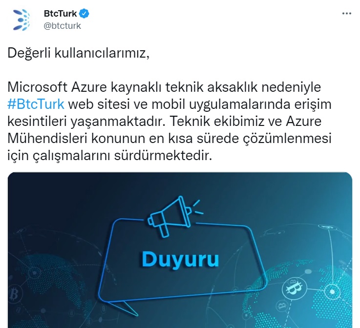 BTCTurk Çöktü Mü, Erişim Sorunu Neden Yaşanıyor? BTCTurk Ne Zaman Düzelecek, Açıklama Yapıldı Mı?