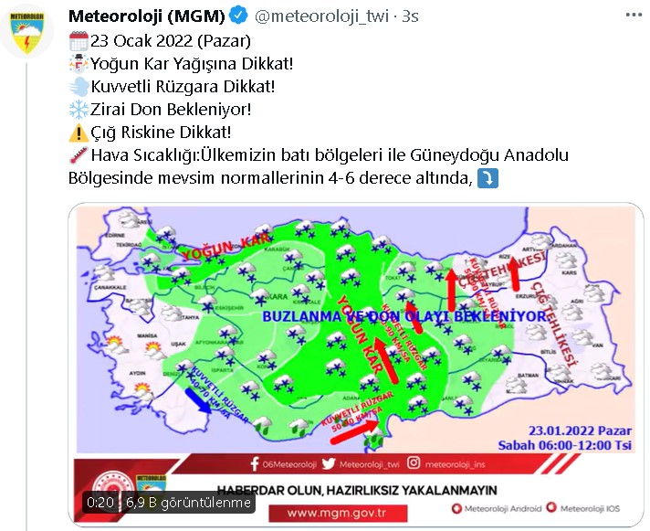 Kanada Kışı Yurdu Sardı! 49 İl İçin Meteoroloji Alarm Verdi: Yoğun Kar Yağışı, Zirai Don, Çığ Uyarısı Yapılan İller