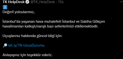 Son Dakika: İstanbul Havalimanı'ndaki Tüm Uçuşların Durdurulduğu Açıklandı!