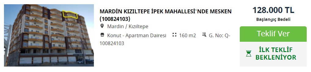 Garanti BBVA'dan Türkiye'nin Farklı Şehirlerinde 128 Bin TL'ye, 135 Bin TL'ye, 140 Bin TL'ye Satılık Kelepir Konutlar!