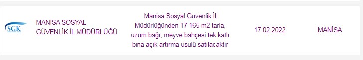 SGK 17.165 m2 Alandaki Tarla, Üzüm Bağı, Meyve Bahçesini Tek Katlı Evi 330.000 TL'ye Satıyor