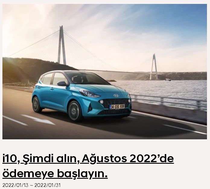 ÖTV İndirimi Sonrası Fiyatlar Değişti! 8 Ay Ertelemeli Hyundai i10, Elentra ve Bayon 2022 Fiyat Listesi
