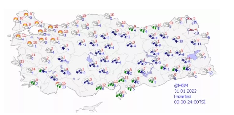 33 İle Uyarı Geldi! Meteoroloji Haftalık Hava Durumu Tahmin Raporu Yayımlandı, Yarın Hava Nasıl Olacak, Kar Var Mı?