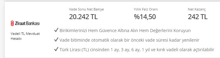 Vakıfbank, Ziraat Bankası, Halk Bankası! 32 günlük Vadeli Mevduat Faizleri 20 Bin TL'nin Kar Tutarı