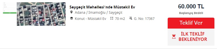 Ziraat Bankası'ndan 60 Bin TL'ye Müstakil Ev, 30 Bin TL'ye Tarla, 85 Bin TL'ye Konut Satılıyor