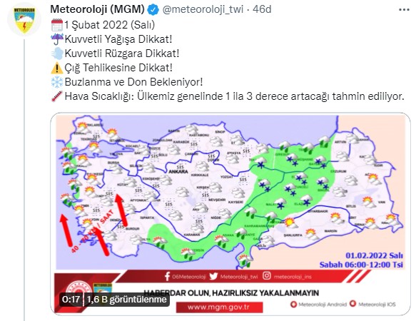 Meteoroloji 52 İlde Alarm Verdi! Metrekareye 200 KG Yağış Düşecek: Kuvvetli Sağanak Yağış, Kar Yağışı, Fırtına