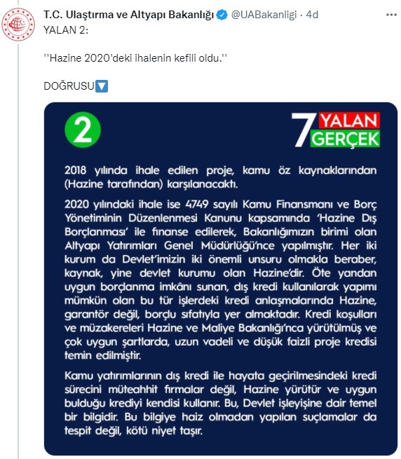 Kemal Kılıçdaroğlu'nun 6 Milyarlık Yolsuzluk İddiasına Ulaştırma Bakanlığı Yanıt Verdi: 7 Yalan 7 Gerçek!