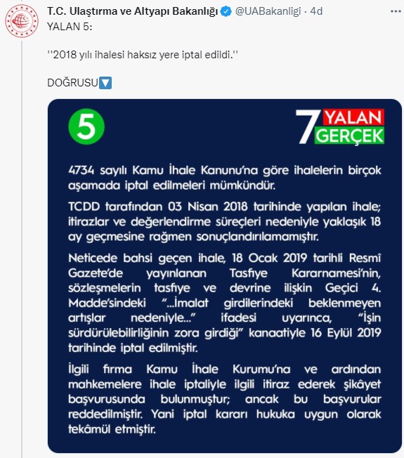 Kemal Kılıçdaroğlu'nun 6 Milyarlık Yolsuzluk İddiasına Ulaştırma Bakanlığı Yanıt Verdi: 7 Yalan 7 Gerçek!