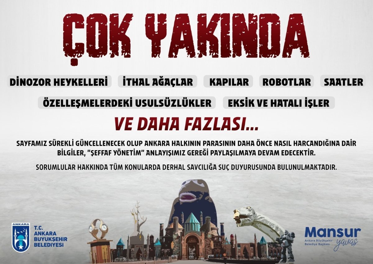 Ankara Büyükşehir Belediyesi'nin Açıkladığı ANKAPARK Maliyeti Dudak Uçuklattı!