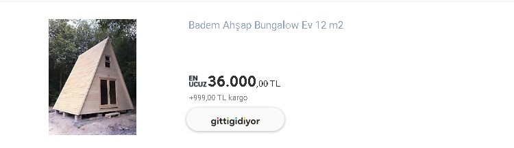 119.000 TL'ye Bahçeli Bungalov, Prefabrik, Dağ, Deniz Kenarı, Orman Evi! Bir Daha Bulunmaz Yazlık Evler