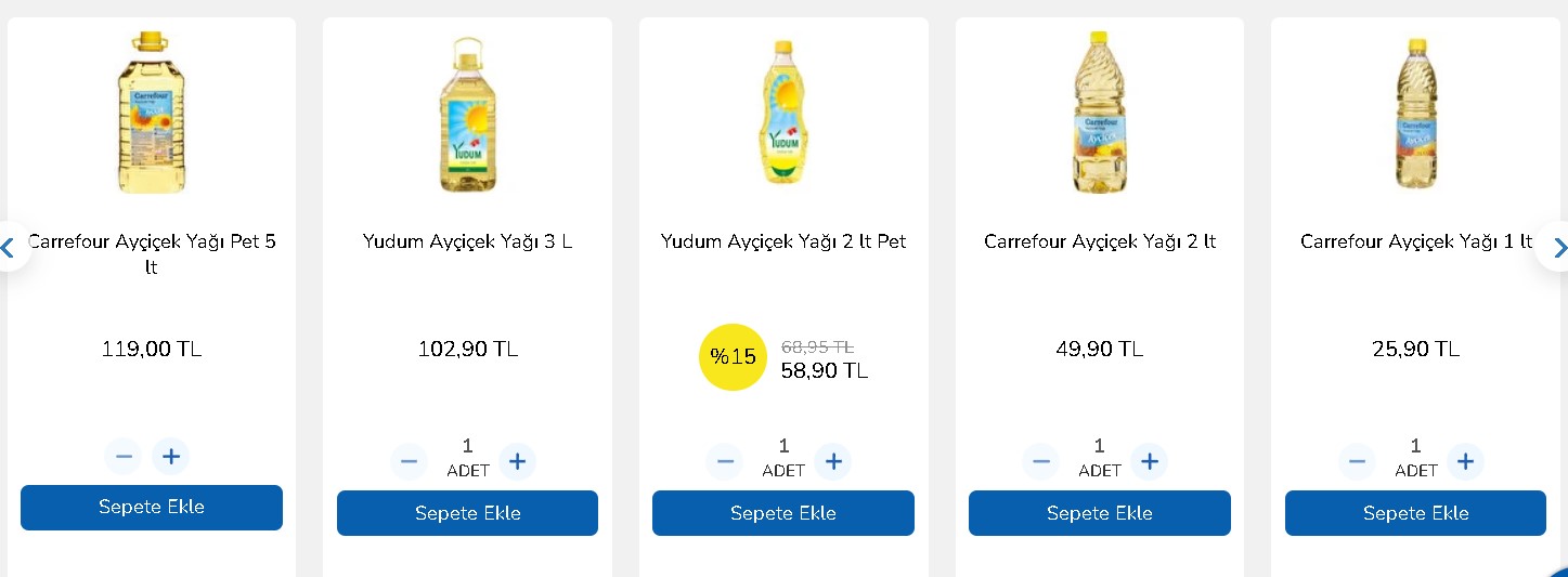 Ayçiçek Yağına Stok Yaptıracak Dev İndirim Kampanyası: En Ucuz Yudum 5 LT Ayçiçek Yağı 87.95 TL Fiyatla Satışta