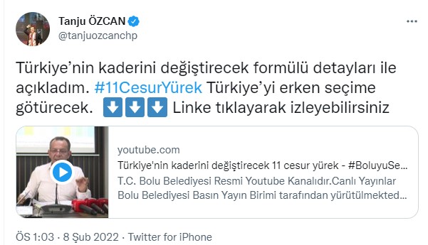 CHP'li Tanju Özcan Ara Erken Seçim İçin Formülü Açıkladı! Türkiye Erken Seçime Mi Gidiyor?