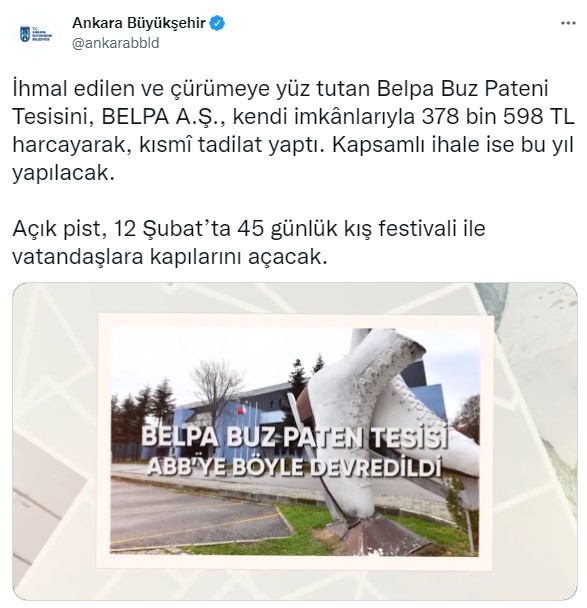 BELPA Buz Pateni Sarayı Kapılarını 45 Günlük Kış Festivali İle Açıyor!