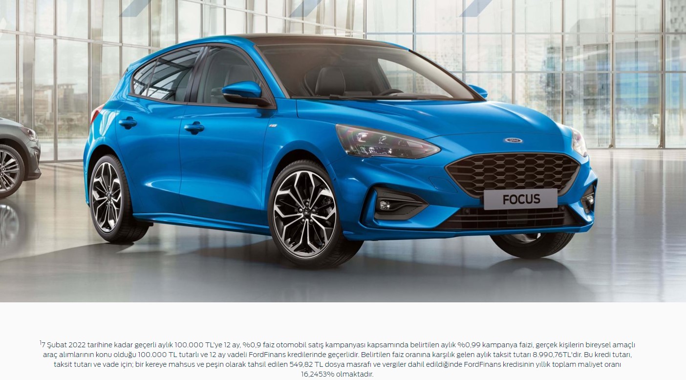 Ford Fiesta, Focus ve Kuga Alana 0.99 Faizle Araç Kredisi Desteği Verecek!