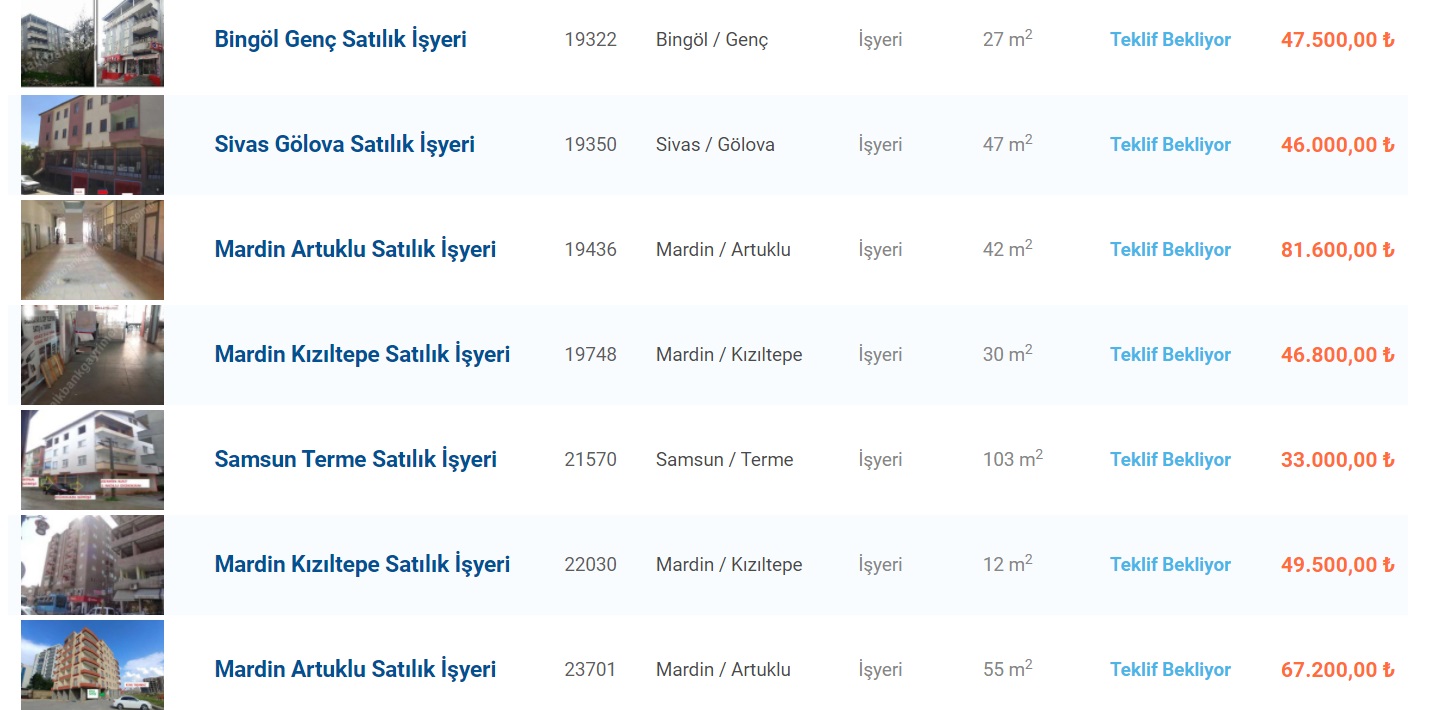 Halkbank'tan 51 Bin TL'ye Konut, 46 Bin TL'ye Dükkan, 53 Bin TL'ye Arsa Satışı