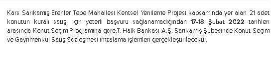 TOKİ Kars Sarıkamış Kura Sonuçları Ne Zaman Açıklanacak? Kura Öncesi Önemli Duyuru!