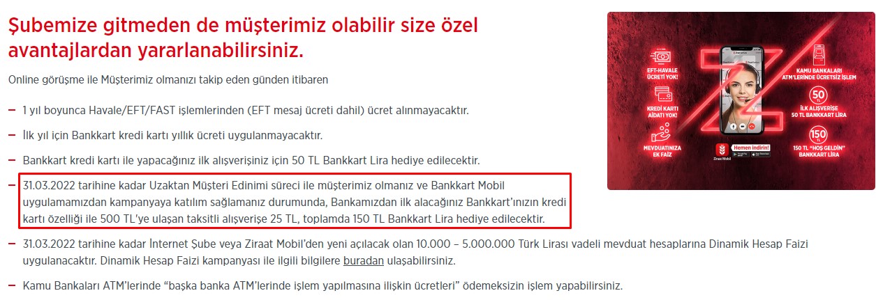 Son Başvuru Tarihi 31 Mart! Ziraat Bankası Bankamatik Kartı Olanlara 150 TL Para Hediye Olarak Yatırılacak
