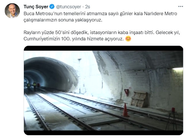 Tunç Soyer'den İzmirlilere Metro Müjdesi! Buca Metrosu Temeli Atılıyor, Narlıdere Metro Projesinde Sona Gelindi