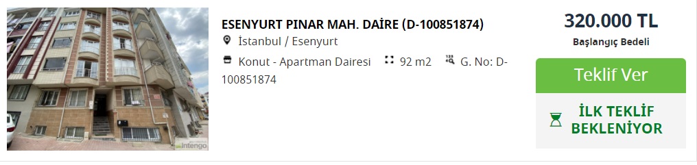 Garanti BBVA'dan 90 Bin TL'ye, 95 Bin TL'ye, 100 Bin TL'ye Satılık 2+1, 3+1, Dubleks Konutlar!